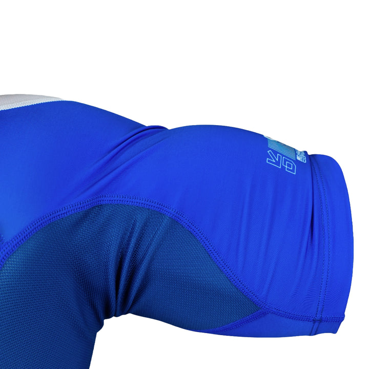 Blue Supreme Edge Ranked Short Sleeve Rash Guard