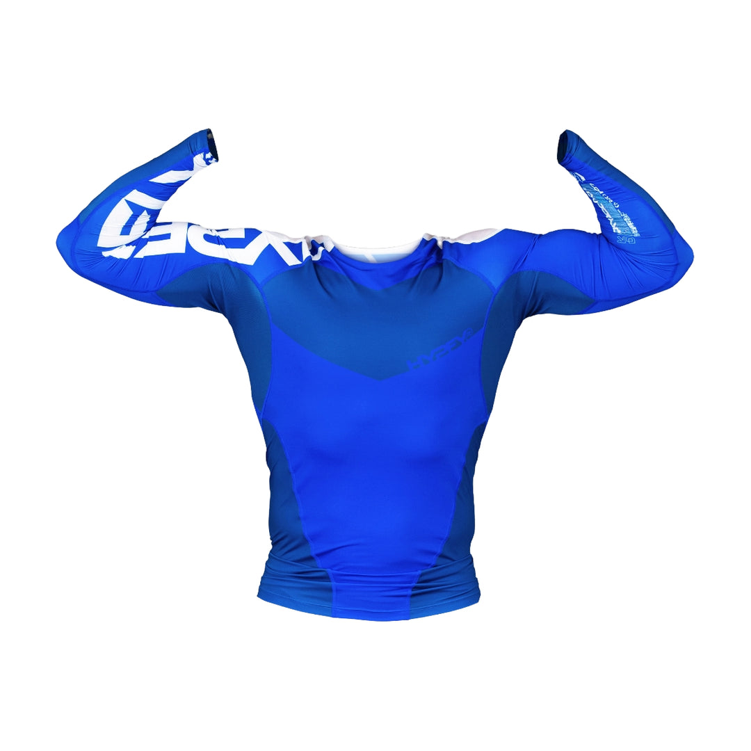 Blue Supreme Edge Ranked Long Sleeve Rash Guard