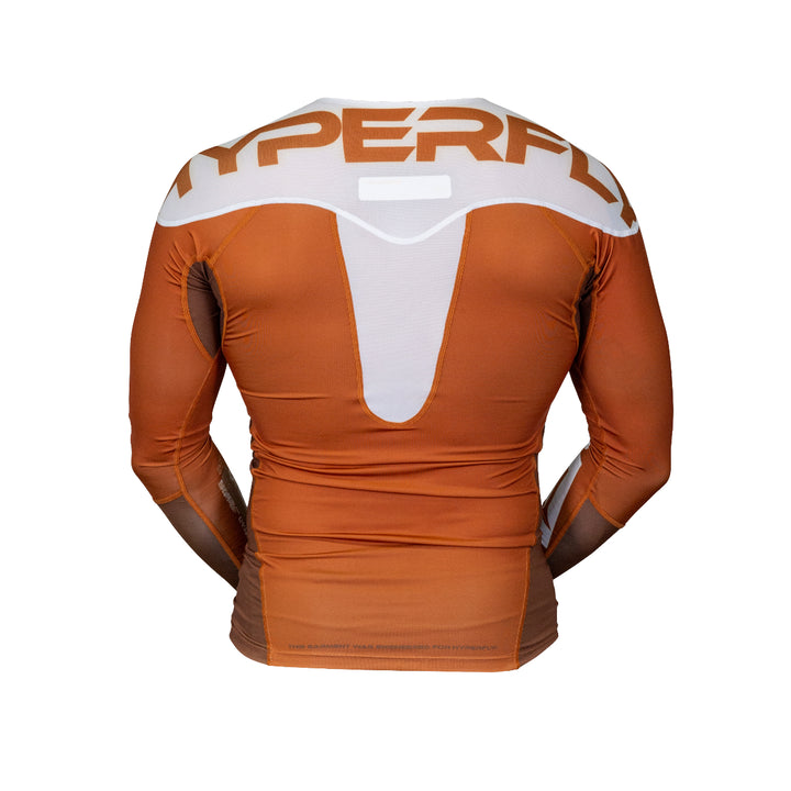 Brown Supreme Edge Ranked Long Sleeve Rash Guard