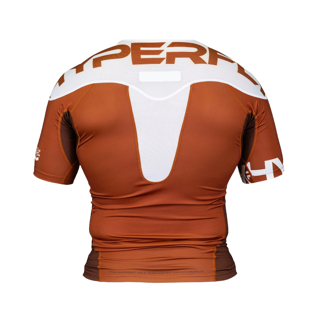 Brown Supreme Edge Ranked Short Sleeve Rash Guard