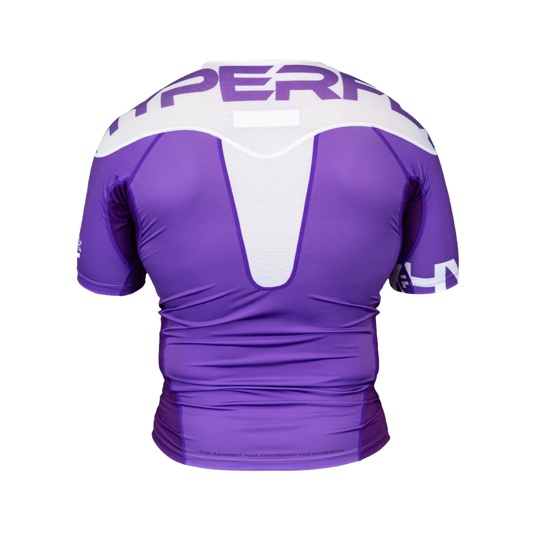 Purple Supreme Edge Ranked Short Sleeve Rash Guard