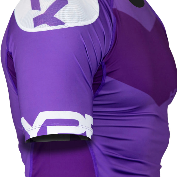 Purple Supreme Edge Ranked Short Sleeve Rash Guard