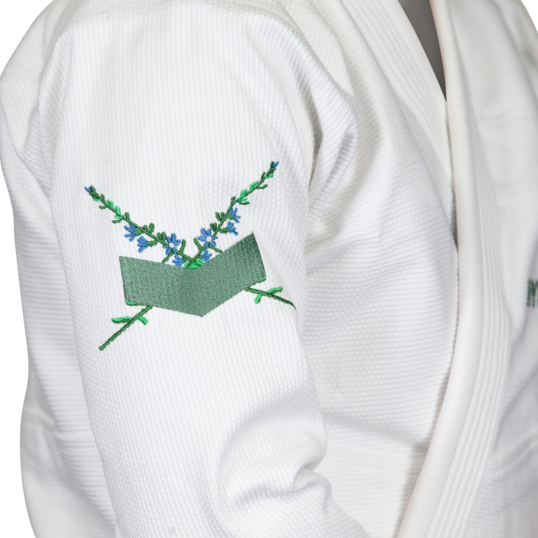 White Hyperfly Flora BJJ Gi