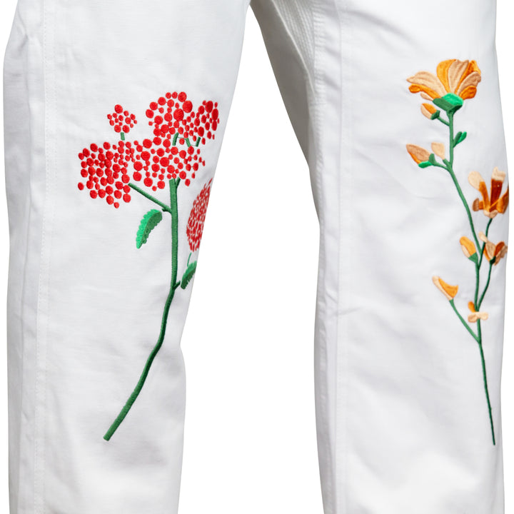 White Hyperfly Flora BJJ Gi