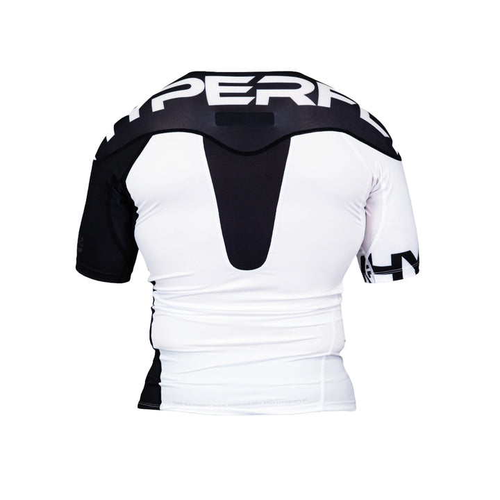 White Supreme Edge Ranked Short Sleeve Rash Guard