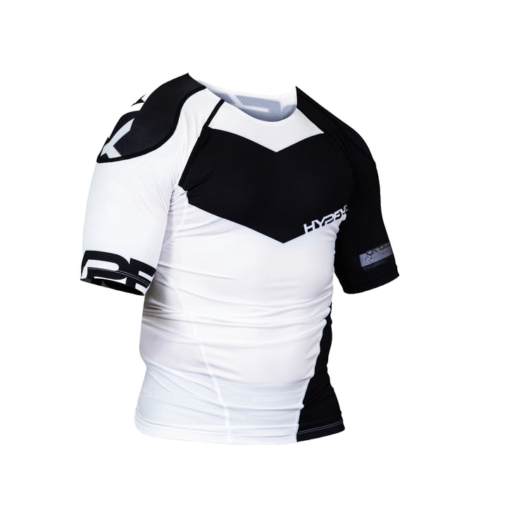 White Supreme Edge Ranked Short Sleeve Rash Guard