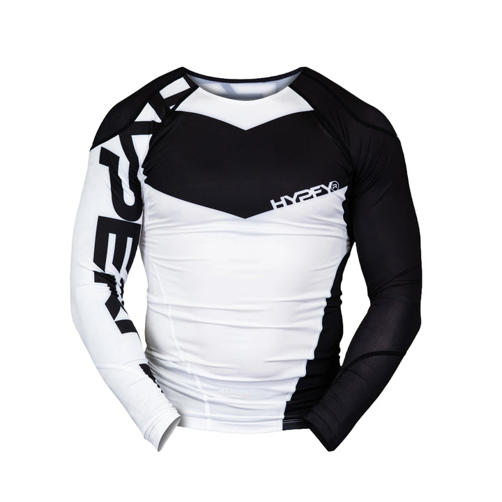 White Supreme Edge Ranked Long Sleeve Rash Guard