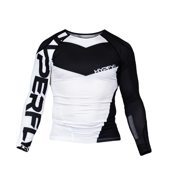 White Supreme Edge Ranked Long Sleeve Rash Guard