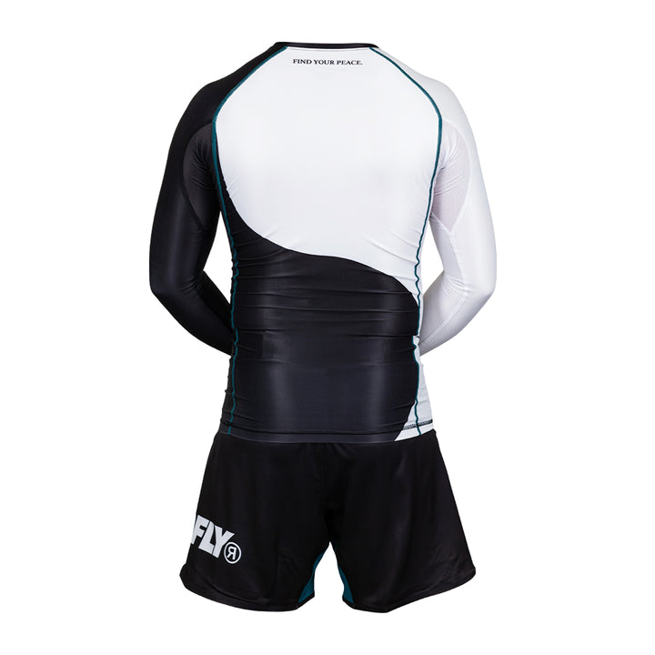 Black/White Hyperfly Yin & Yang Long Sleeve Rash Guard