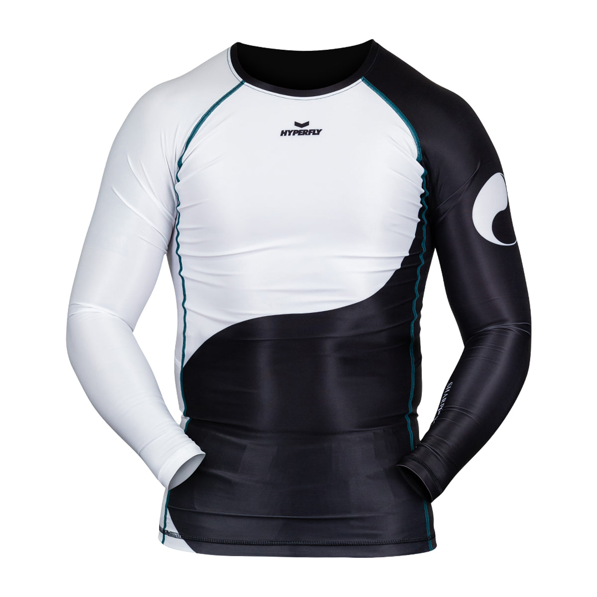 Black/White Hyperfly Yin & Yang Long Sleeve Rash Guard – Hyperfly UK