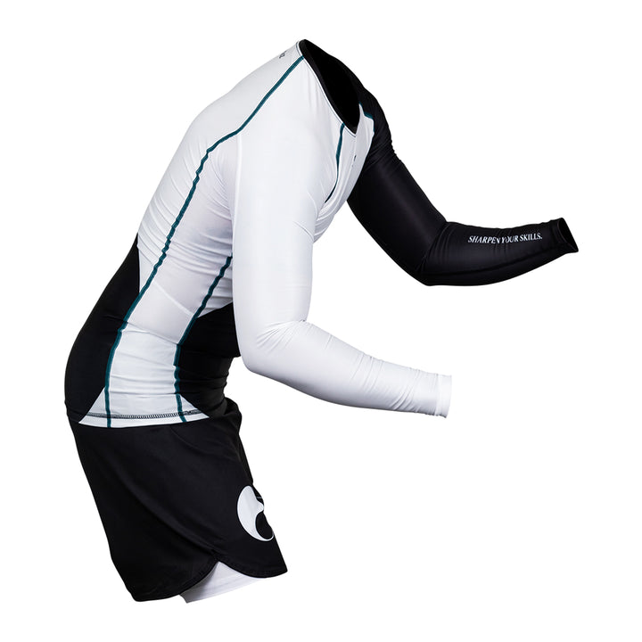 Black/White Hyperfly Yin & Yang Long Sleeve Rash Guard